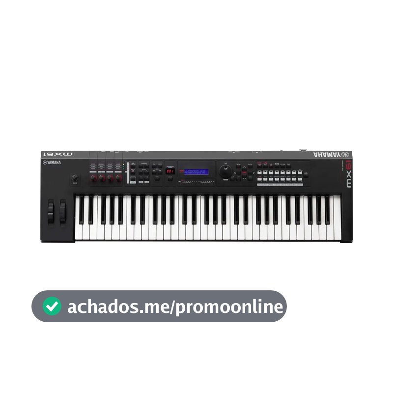 Teclado 61 Teclas Yamaha Sintetizador Mx61 Cor Preto
