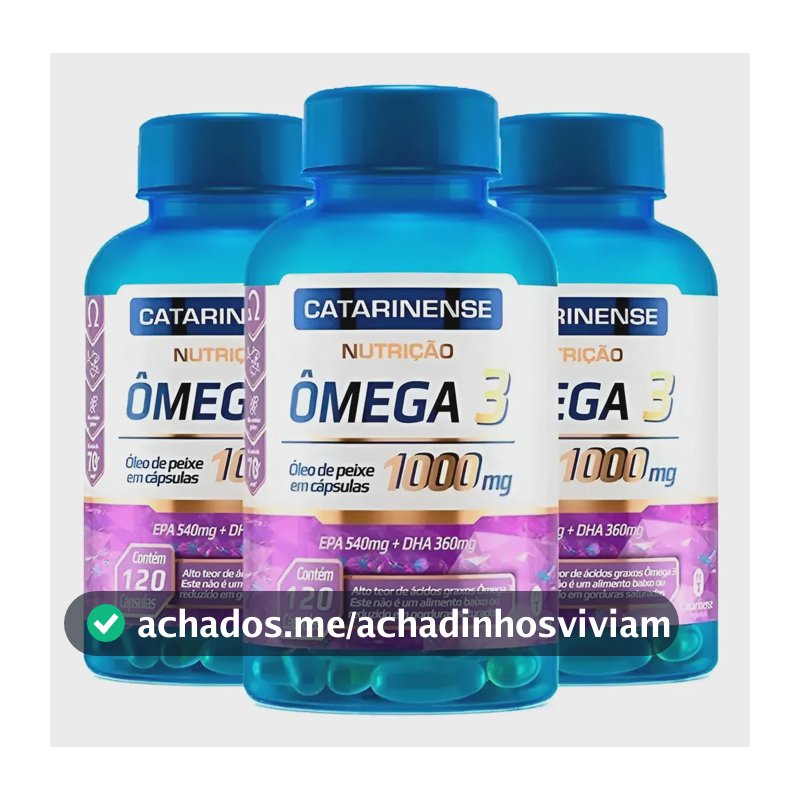 3x Ômega 3 Original Catarinense Pharma 1000mg 120 Cápsulas Bld67678c