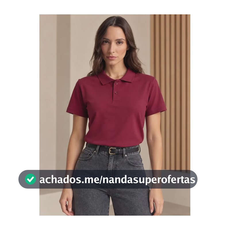 Camisa Gola Polo Feminina Básica Algodão Social Uniforme