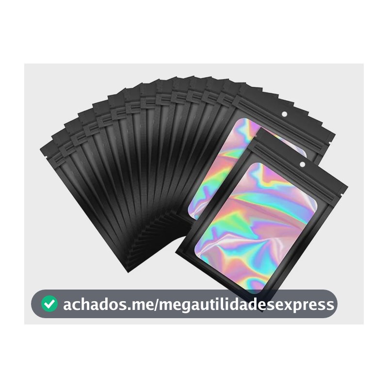 Saco Zip  Preto 10x15cm Com Visor Embalagem 100 Unidades