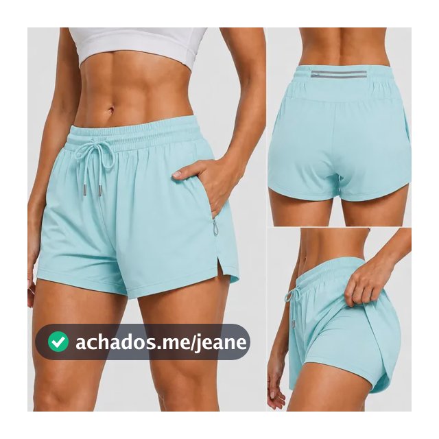 Short Feminino Esportivo Academia Dry Fit Com Forro