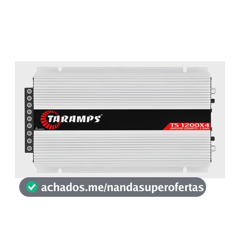 Modulo Taramps Ts 1200x4 2 Ohms Amplificador 1200w Rca 4 Can Branco