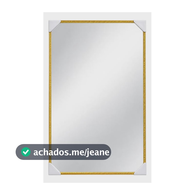 Espelho Retangular Moldura 40 X 30 Cm Dourado