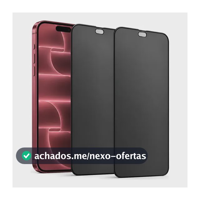 Kit 2 Pelicula P iPhone Cerâmica Privacidade Fosca 11 Ao 17e