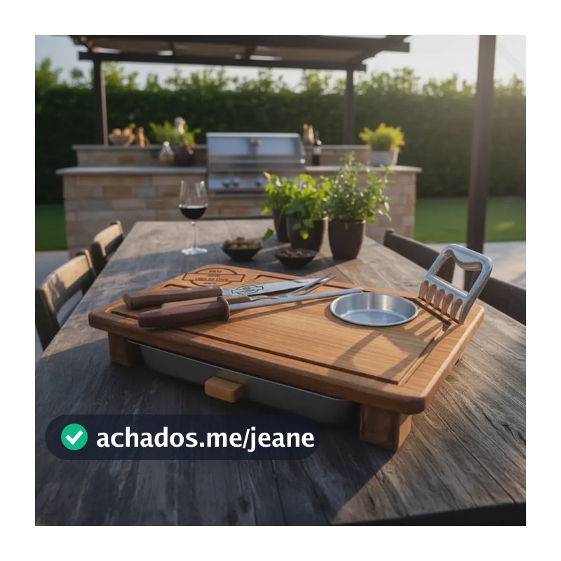 Kit Churrasco Tramontina Com Tábua Inteligente Personalizado