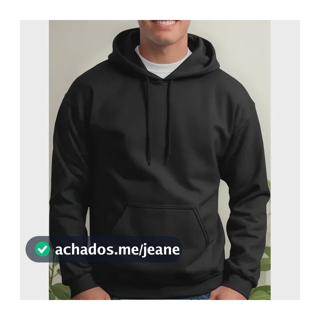 Moletom Canguru Liso Básico Casaco Blusa De Frio Agasalho G Preto