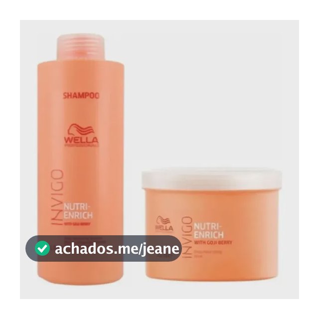 Kit Wella Professionals Invigo Nutri-Enrich nutrição de 1500ml