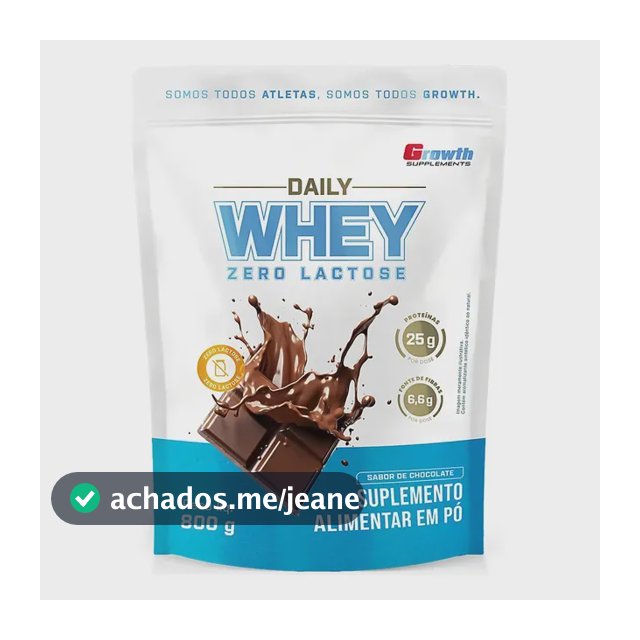 Daily Whey Protein Zero Lactose 800g Growth Supplements Chocolate