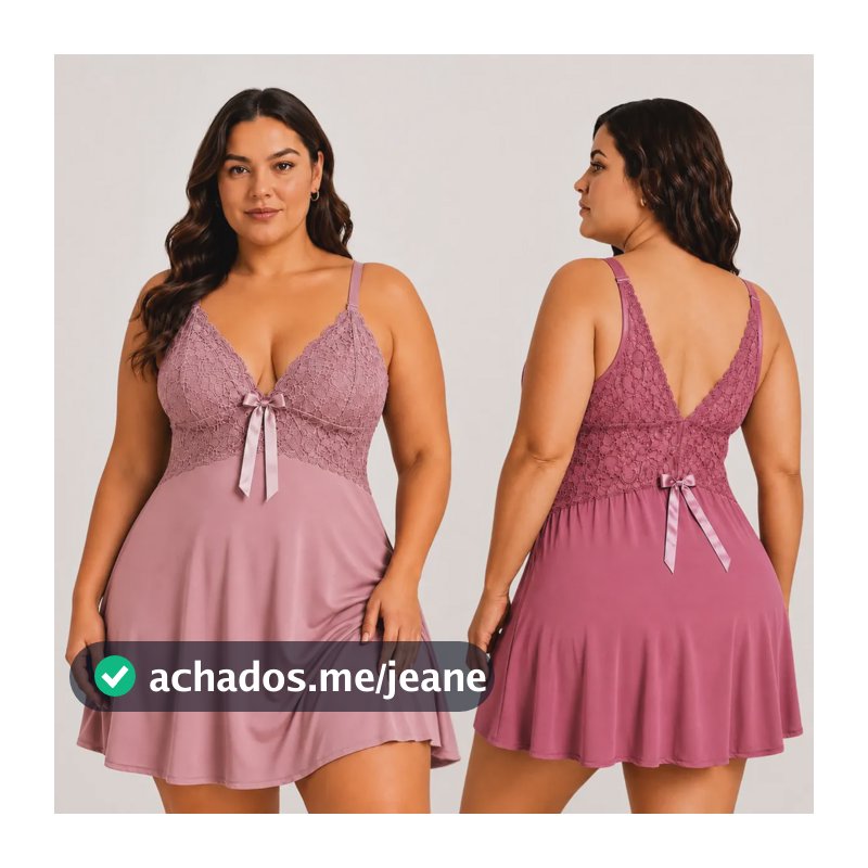 Kit 2 Camisolas Plus Size Sexy Rendadas Sem Bojo Confortável Romance E Sandia Gg