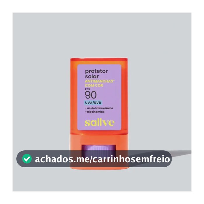 Protetor Solar Antimanchas Com Cor 2 Em Bastão 90fps Sallve