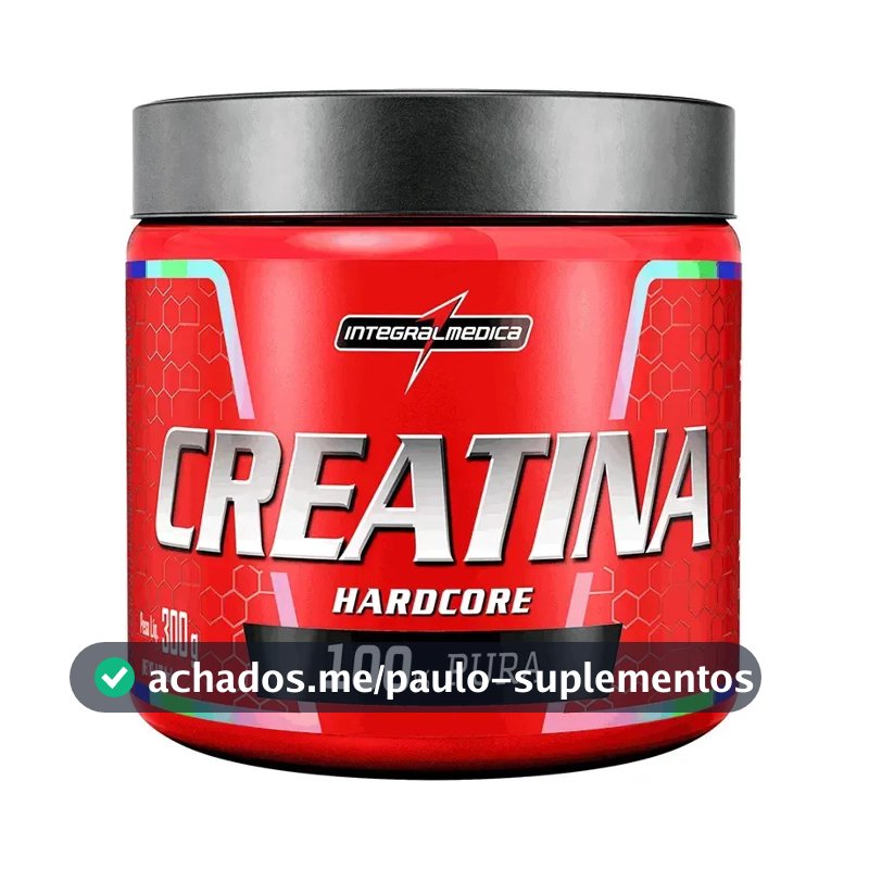 Creatina Integralmédica Monohidratada Hardcore em pó Sem sabor x 300g