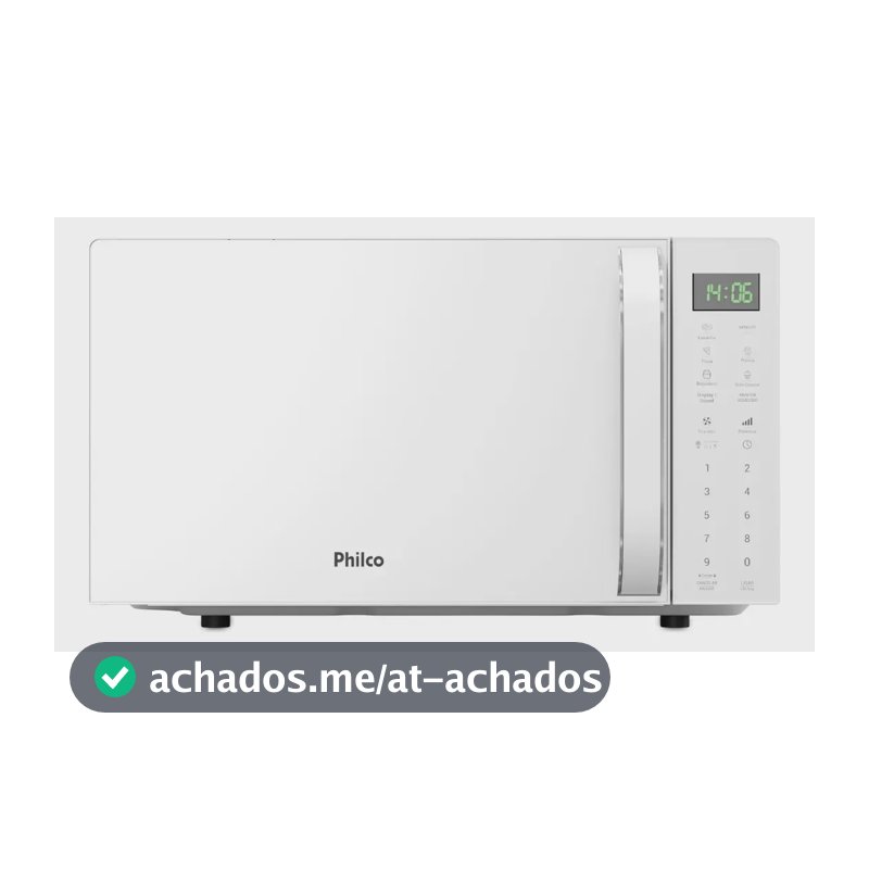 Micro-ondas Philco 20l Branco Pintura Limpa Fácil 1100w Pmo24b 127v