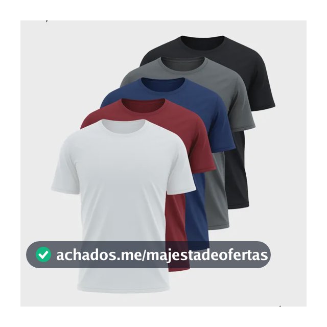 Kit 5 Camisetas Básicas Masculina Dry Fit Lisa Tradicional  Variado Gg