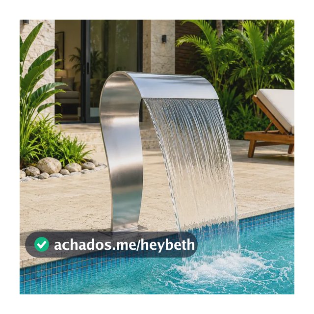 Cascata Para Piscina Inox Escovado 75x23 Envio Imediato