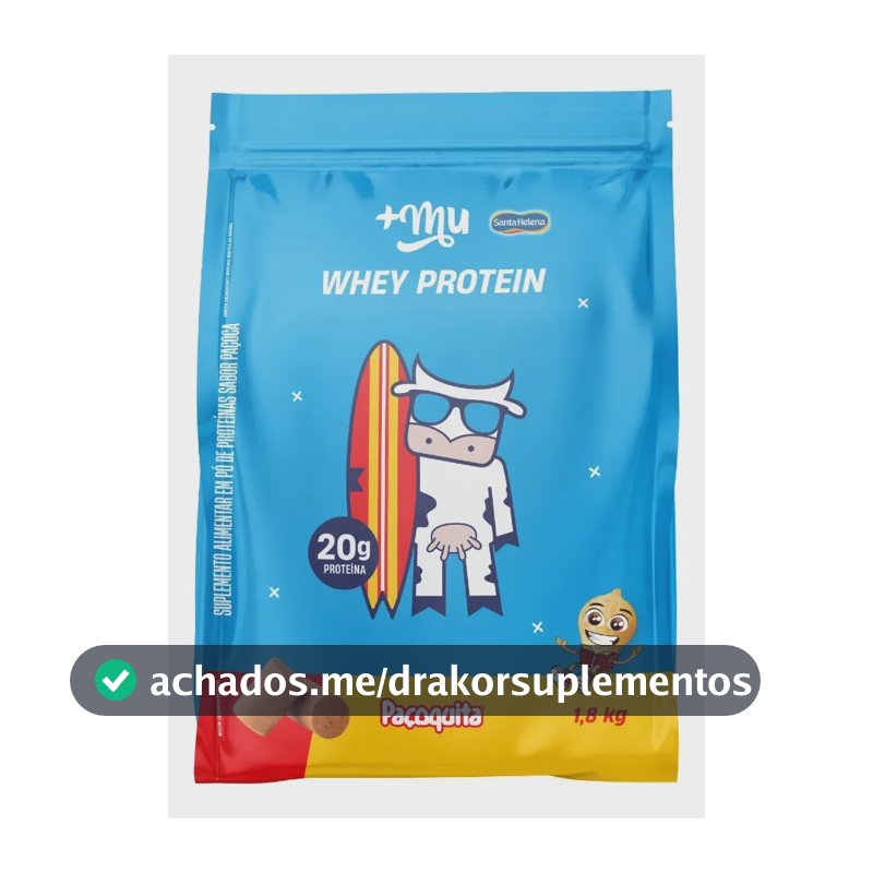 Whey Protein Concentrado Refil 1,8kg +mu Paçoquita