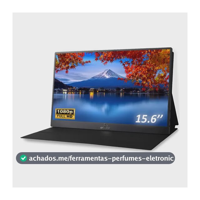 Monitor Gamer Portátil Full Sllin Viagens Trabalho Tipe-c Hdmi Cor Preto Marca Tomate Mtm-1506 127/220v Preto 127/220v