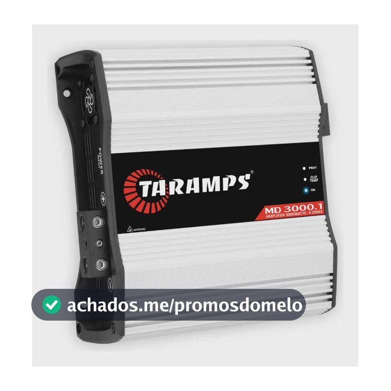 Modulo Taramps Md3000 4 Ohms Md 3000 1 Canal 3000watts 4ohms Branco