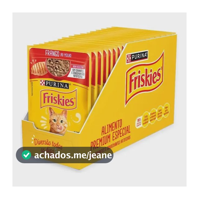 Ração Úmida PURINA FRISKIES para Gatos Adultos Frango ao molho 85g - com 15 unidades