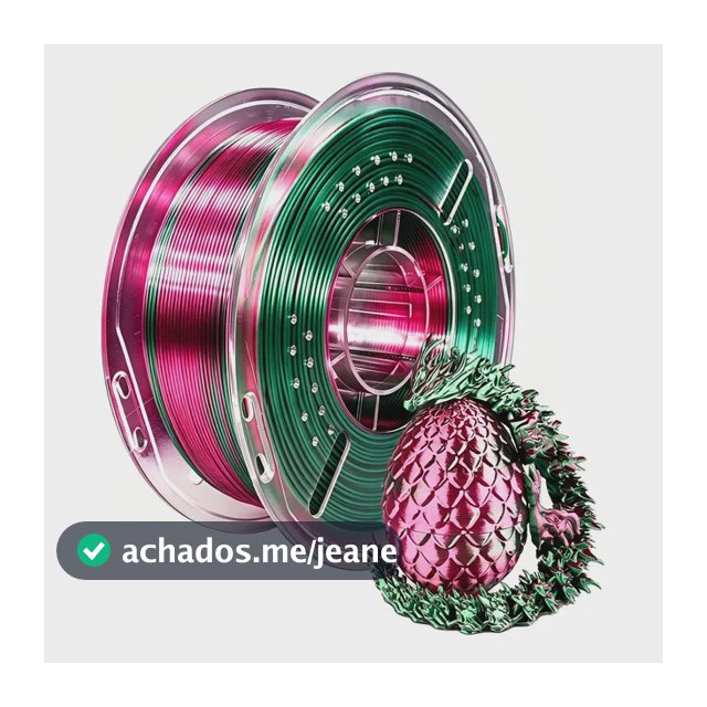 Filamento Pla Silk Impressão 3d Premium Duocolor 1kg 1.75mm Vermelho/verde, Filamento Pla Silk Brilhante 1.75mm, Serve Para A Maioria Das Impressoras Fdm, Dimensional +/-0.02mm