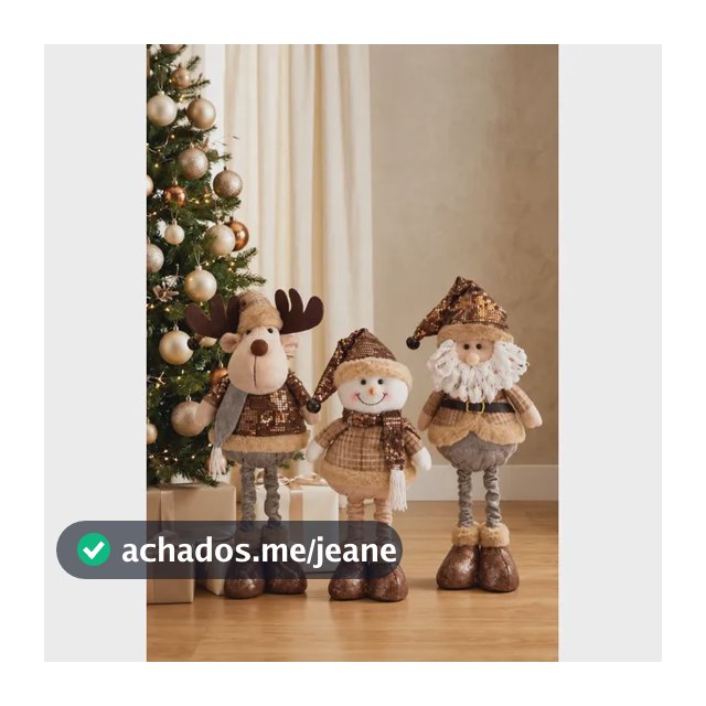 Kit 3 Pçs Papai Noel + Boneco De Neve + Rena Retráteis Natal Kit 3 Pçs - Papai Noel Boneco De Neve E Rena 0