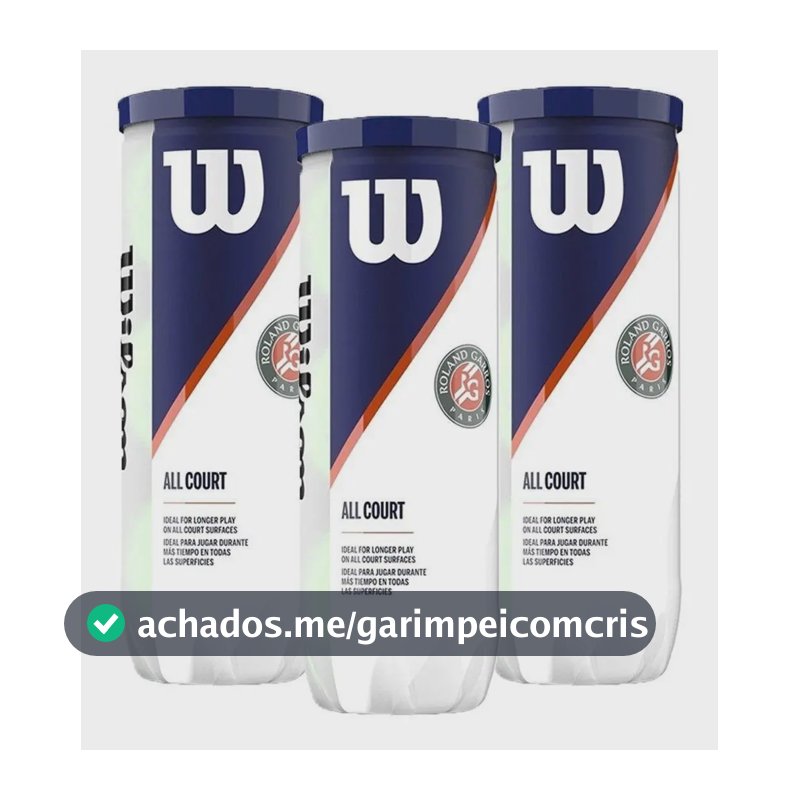 Bola De Tênis Wilson Roland Garros Pack Com 03 Tubos Quantidade de bolas: 9