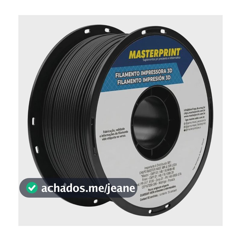 Filamento 3d - Petg Preto Fosco 1kg Masterprint