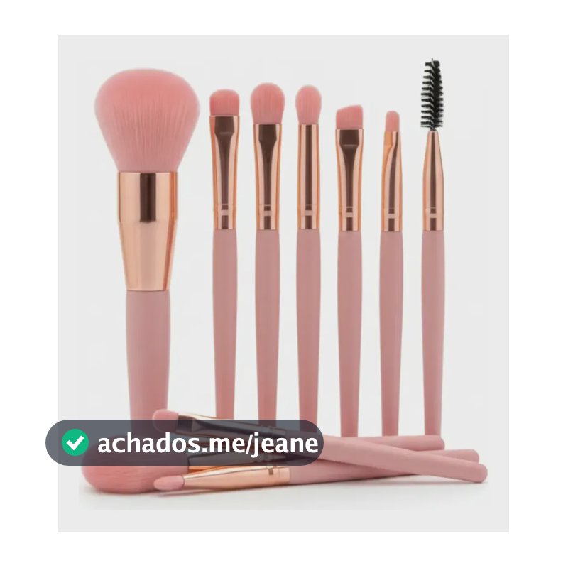 Kit 8 Pincéis De Maquiagem Profissional