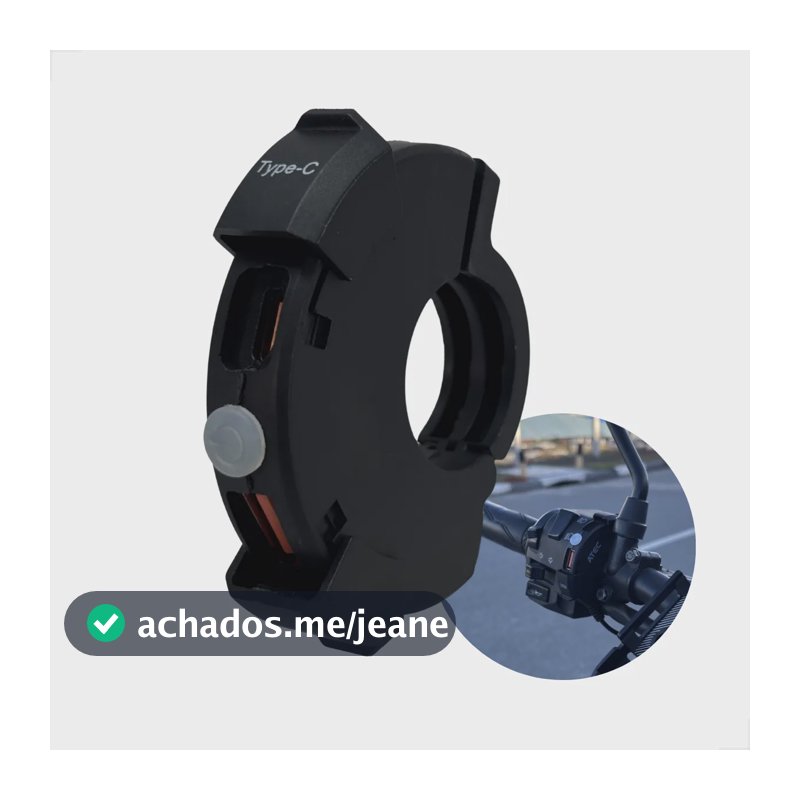 Carregador Tomada Celular Punho Moto Usb Tipo C 30w Turbo
