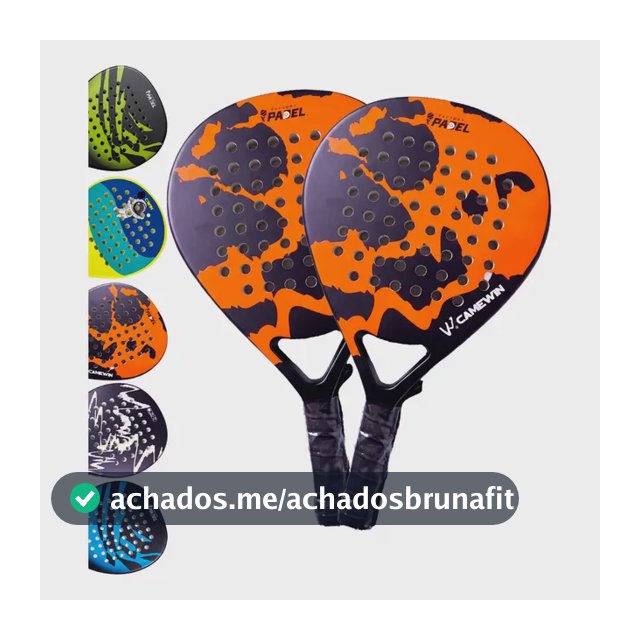 Kit 2 Raquetes Padel Camewin Carbono + Capas Originais
