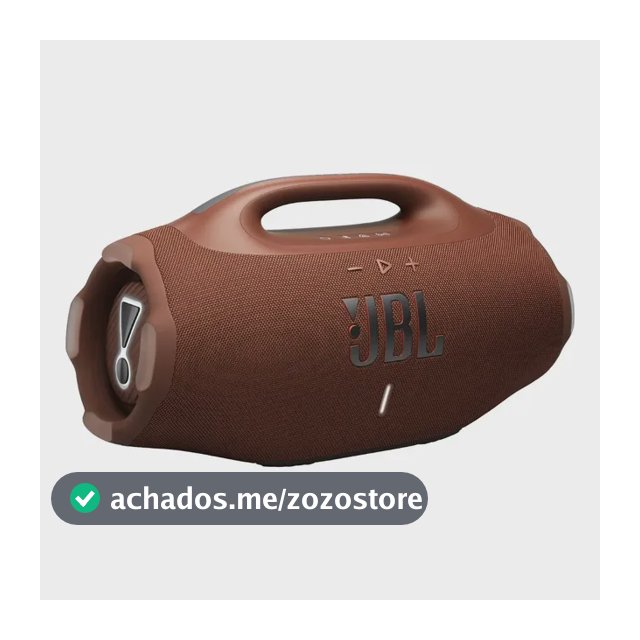 Caixa de Som JBL Boombox 4 Bluetooth Som JBL Pro Com AI Sound Boost Graves Personalizáveis Bateria 34h IP68 Áudio Lossless – Marrom
