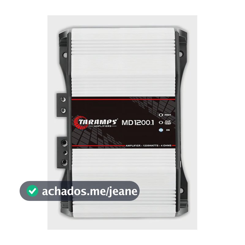 Módulo Taramps Md 1200.1 1200wrms 4 Ohms Amplificador Som Branco
