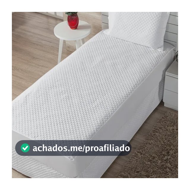 Protetor De Colchão Impermeável Antixixi Antimofo Solteiro Cor Branco Desenho Do Tecido Matelado