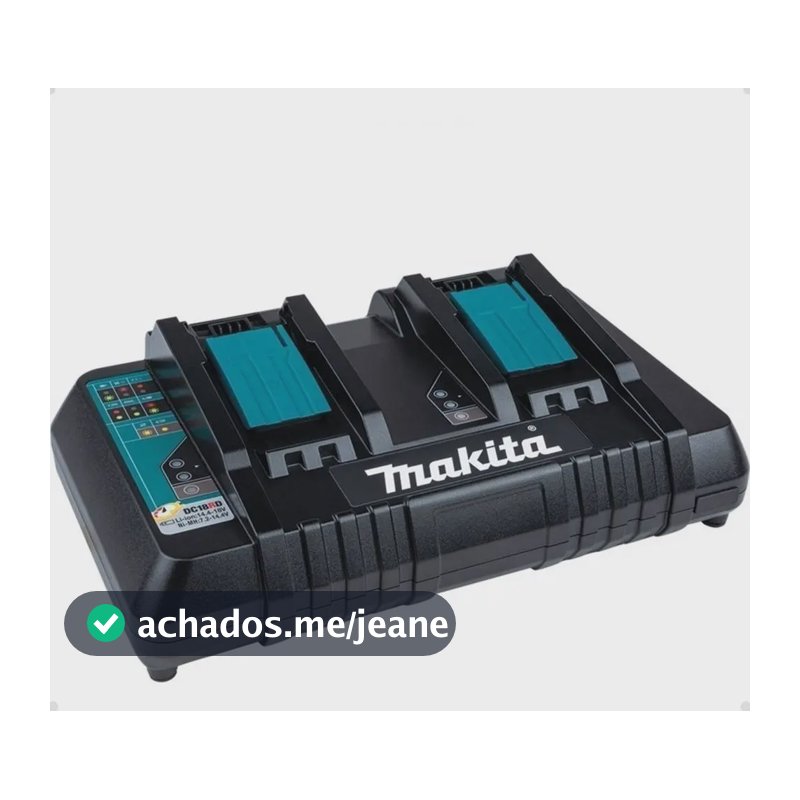 Carregador Duplo De Bateria 18v Dc18rd 127v Makita 196928-9