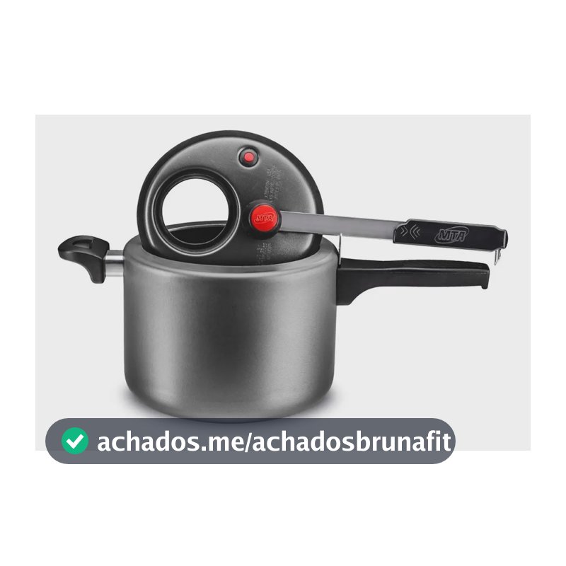 Panela de Pressão 4.5L Grafite MTA Antiaderente Visor Vidro