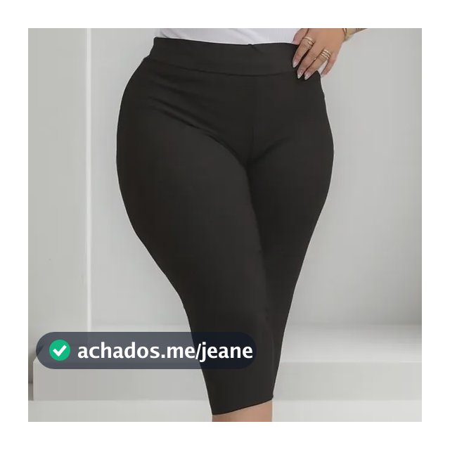Calça Legging Corsario Capri Leg Suplex Plus Size Corsaria