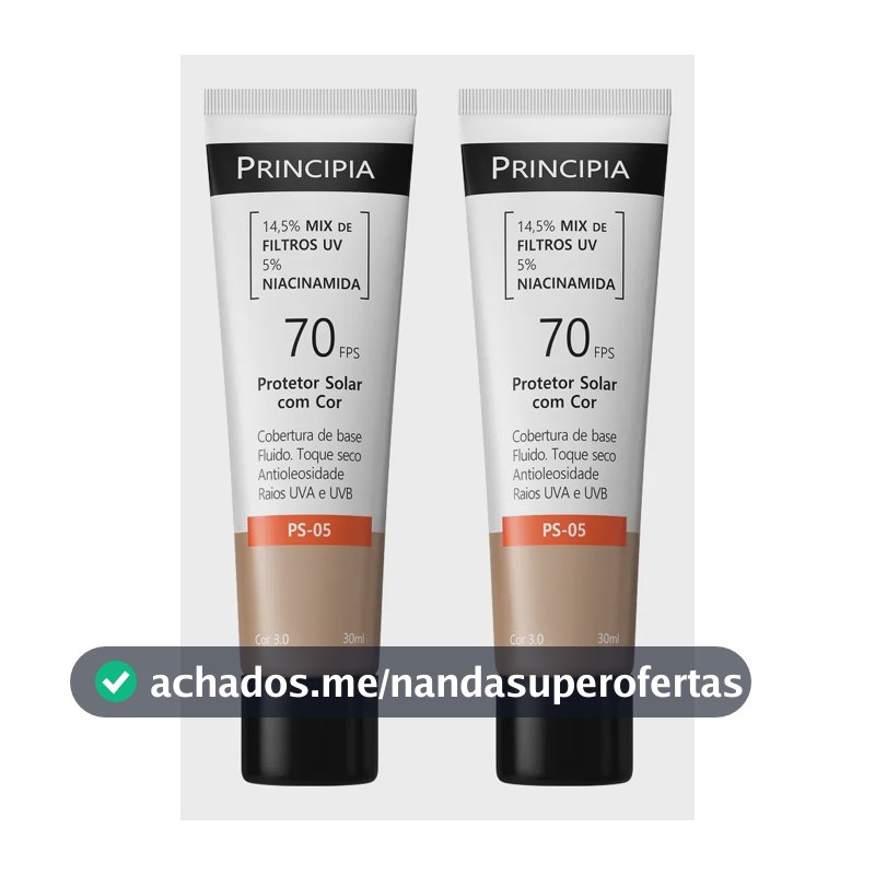 Principia Kit C/2 Protetor Solar Facial Fps70 Cor 3.0