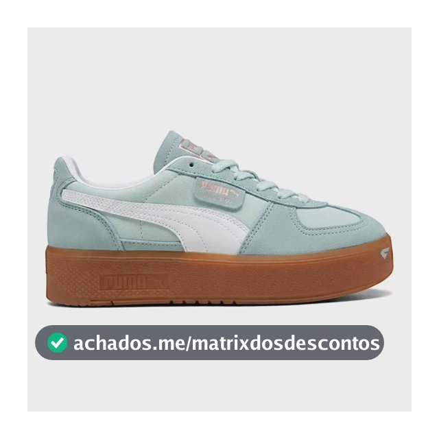 Tenis Puma Palermo Elevata Feminino Azul Azul E Caramelo Liso 35 Br