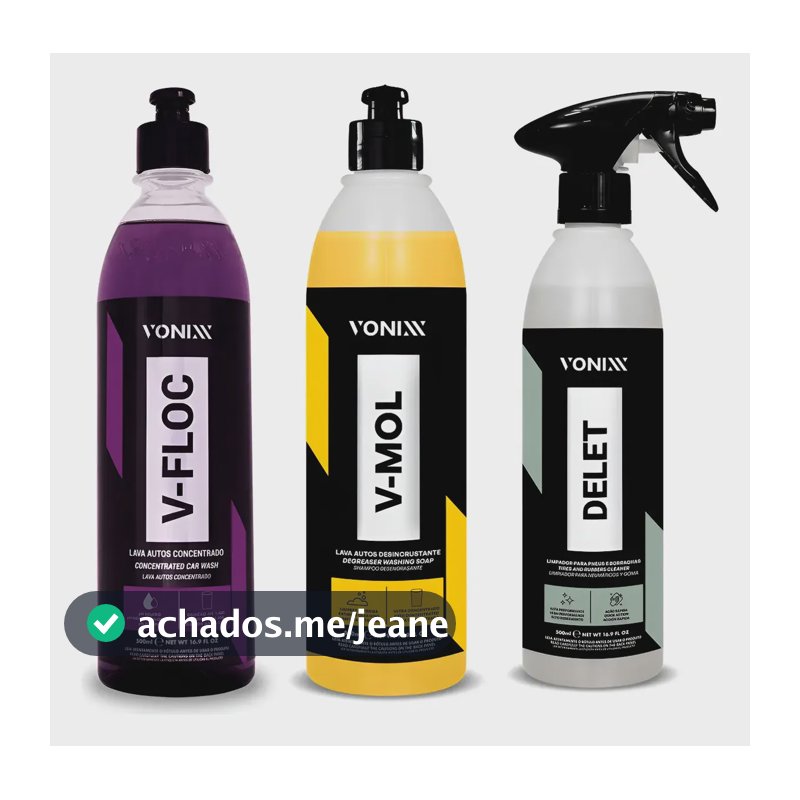 Kit Shampoo V-floc V-mol Limpador Delet 500ml Vonixx