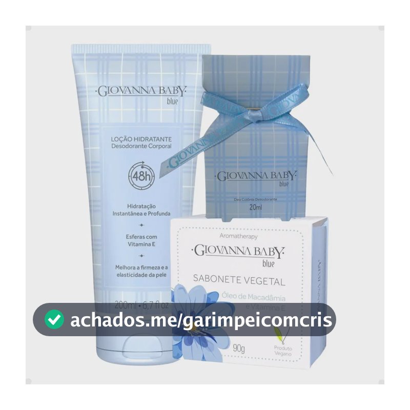 Giovanna Baby Blue Kit: Hidratante 200ml, Colônia 20ml E Sab Tipo de embalagem Kit