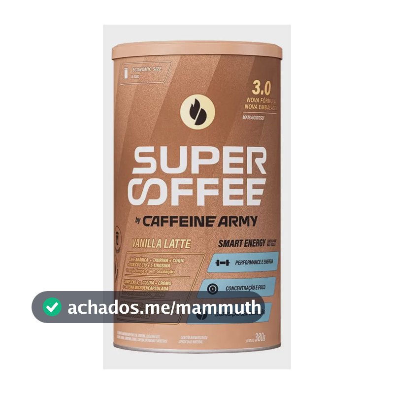 Supercoffee 3.0 380g Super Coffee Caffeine Army Sabor Baunilha