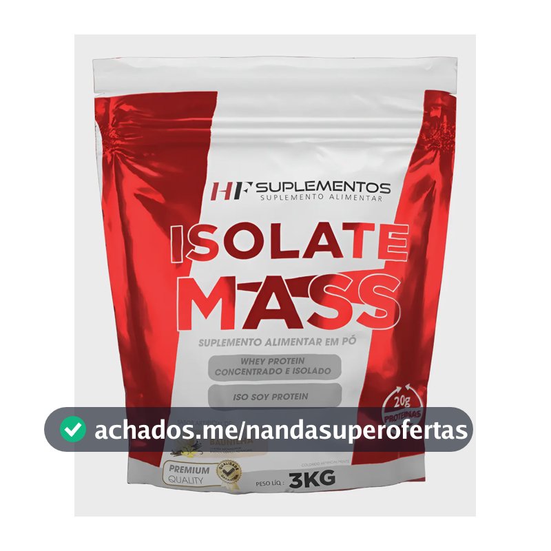Isolate Mass Hipercalorico Baunilha 3kg Hf Suplementos