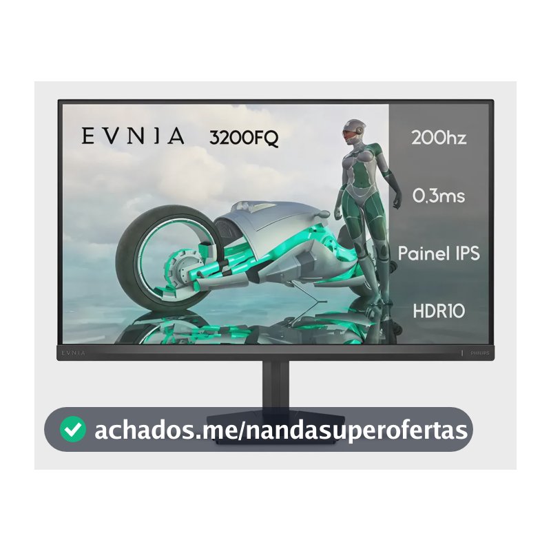 Monitor Gamer Phillips de 23.8" Full HD IPS com 200Hz