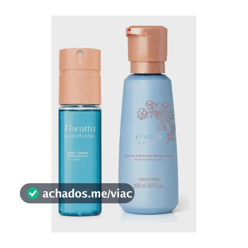 Combo Floratta Blue Crystal: Body Spray + Creme Corporal