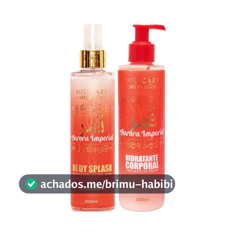 Kit Body Splash + Creme Hidratante Aurora Imperial Miss Rôse