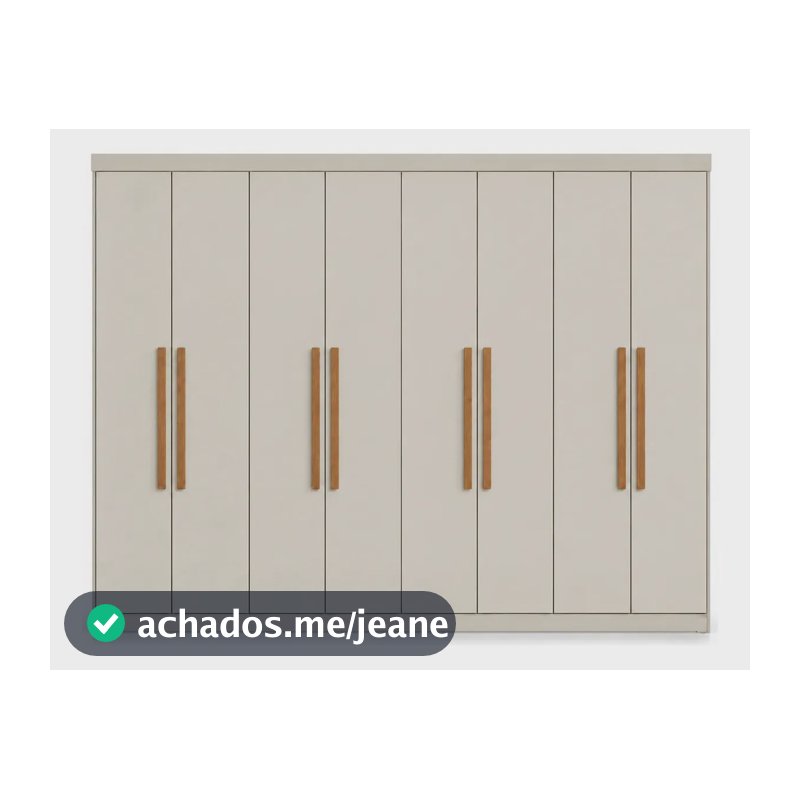 Guarda-Roupa Casal Paris 8 Portas 4 Gavetas Branco