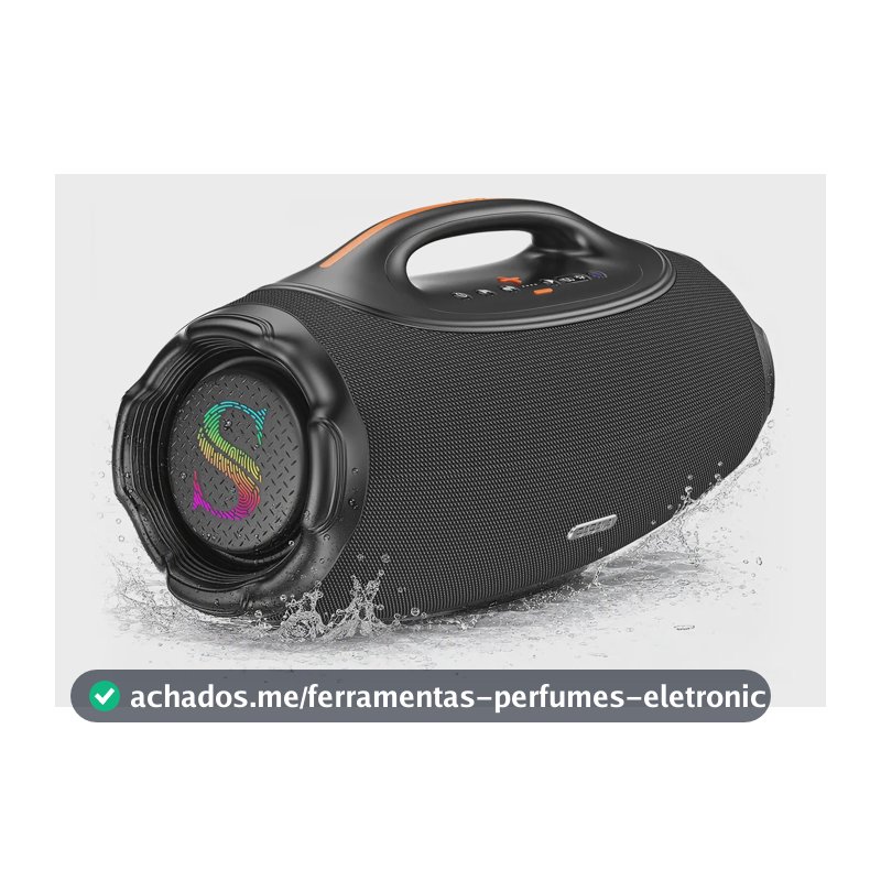 Caixa De Som Sabala Dr-500 500w 81000mah Rgb Bluetooth V6.0 Preto 127/220v