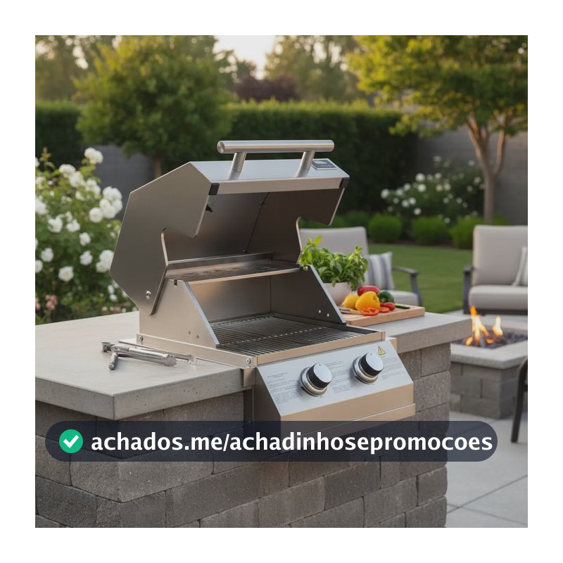 Churrasqueira Inox A Gás De Imbutir 2 Queimadores Mimo Style