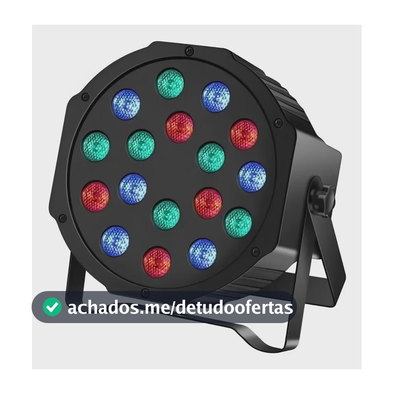 Refletor Led 18w Rgb Bivolt Parled Dmx Digital Strobo Bivolt 127/220v