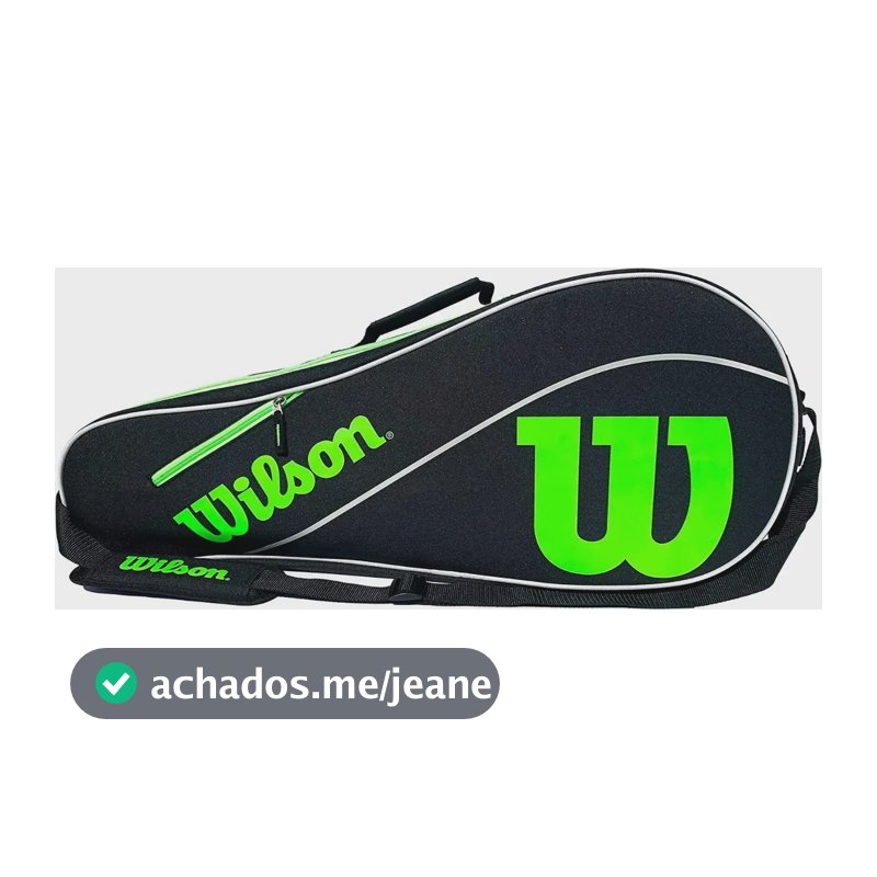 Bolsa de tênis de raquete Wilson Advantage X 3 preta/verde
