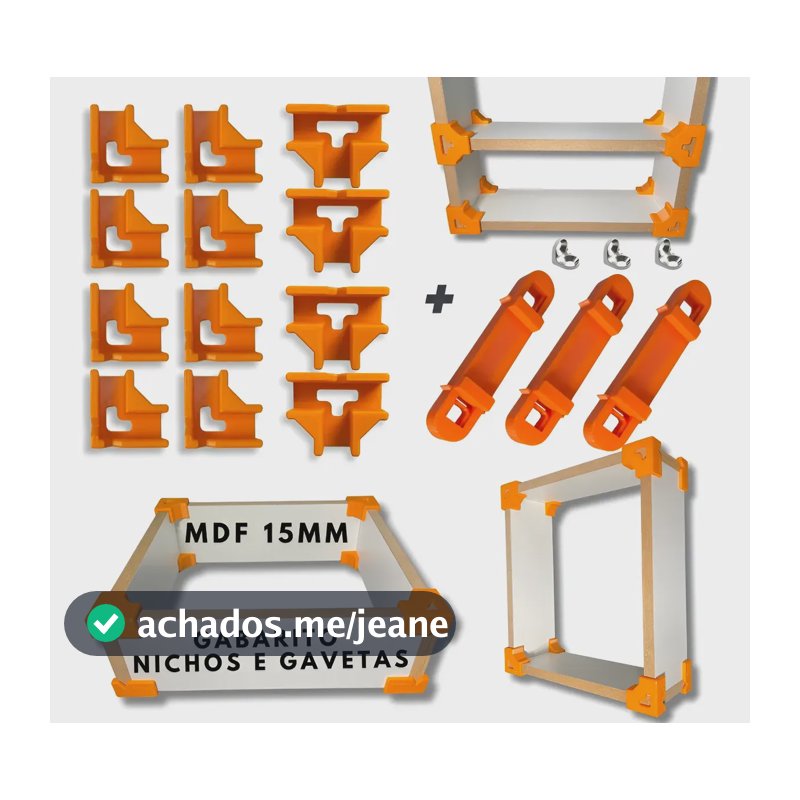 Kit Gabaritos Mdf 15mm Montagem De Móveis Nichos Gavetas Mdf 0